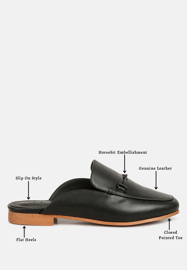 Kristy Horsebit Embellished Mules - Tigbul's Variety Fashion Shop