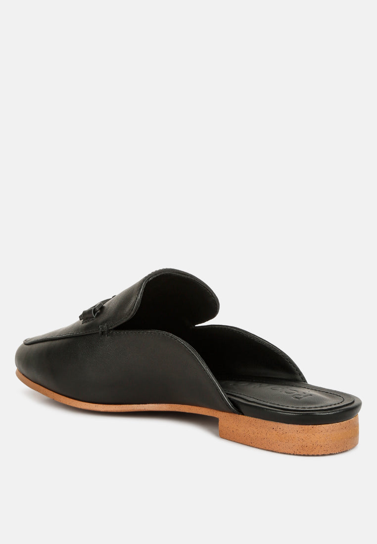 Kristy Horsebit Embellished Mules - Tigbul's Variety Fashion Shop