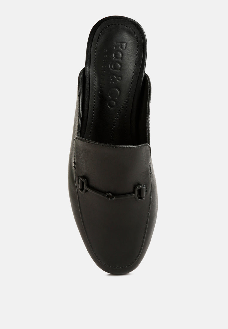 Kristy Horsebit Embellished Mules - Tigbul's Variety Fashion Shop