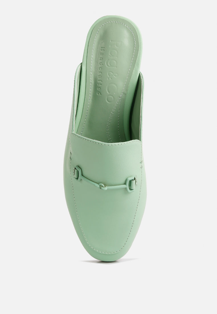 Kristy Horsebit Embellished Mules - Tigbul's Variety Fashion Shop