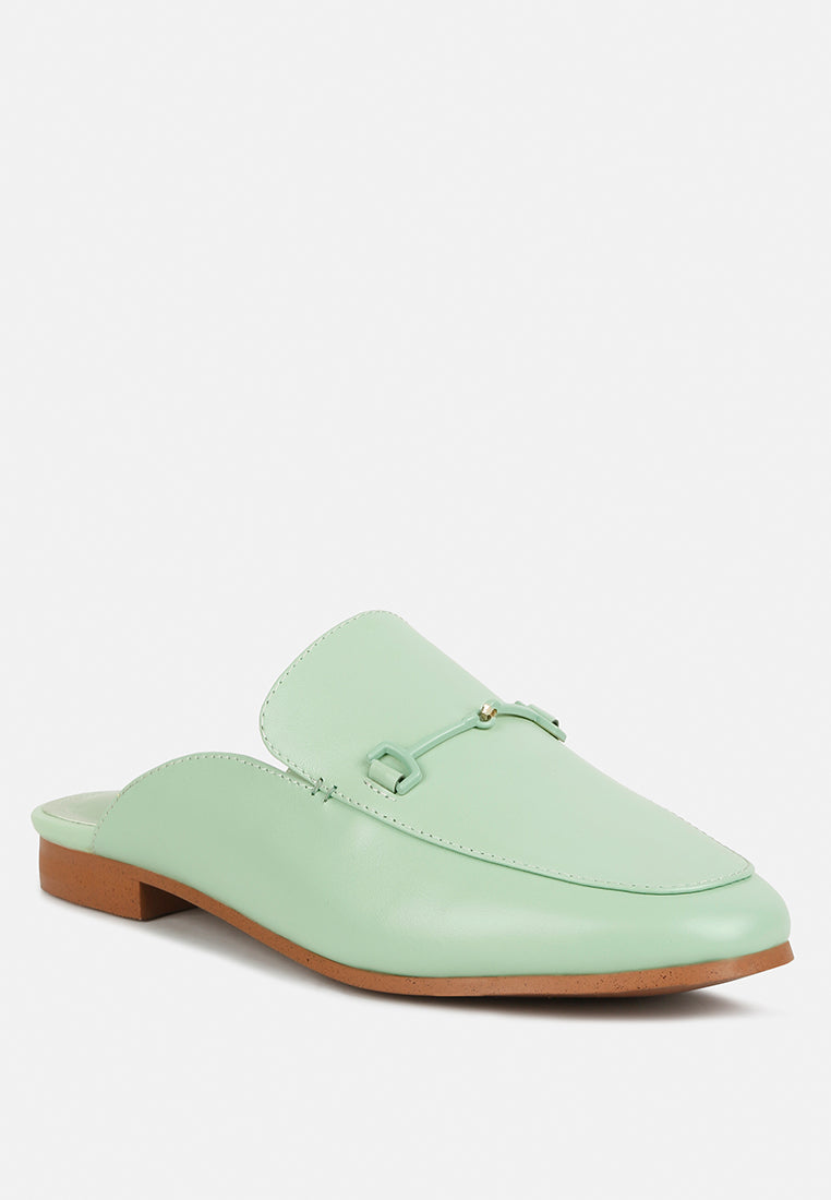 Kristy Horsebit Embellished Mules - Tigbul's Variety Fashion Shop