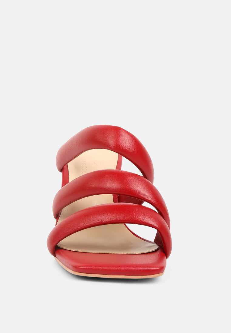 Kywe Textured Heel Chunky Strap Sandals - Tigbul's Variety Fashion Shop