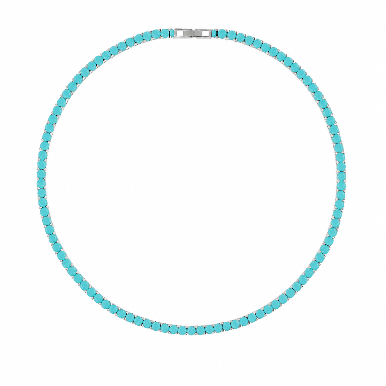 Karla Tennis Necklace - Turquoise - Tigbul's Variety Fashion Shop