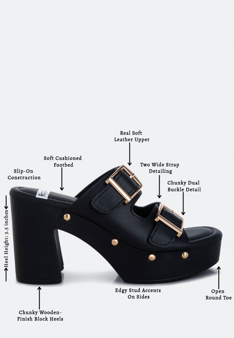 Kenna Dual Buckle Strap Sandals - Tigbul's Variety Fashion Shop