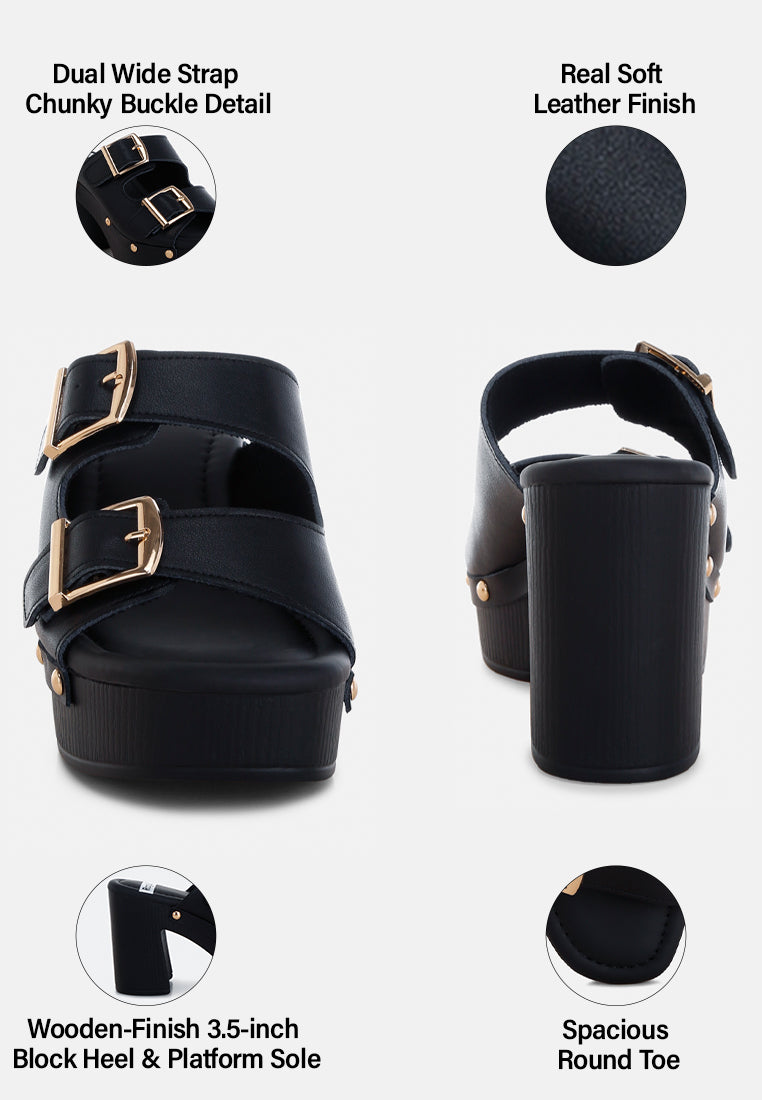 Kenna Dual Buckle Strap Sandals - Tigbul's Variety Fashion Shop