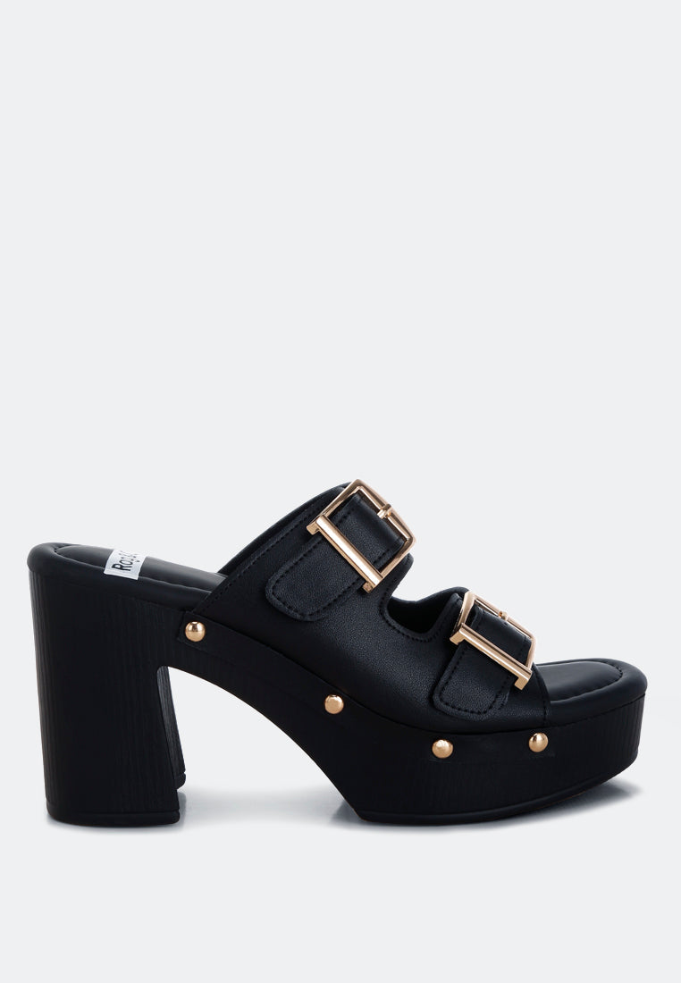 Kenna Dual Buckle Strap Sandals - Tigbul's Variety Fashion Shop