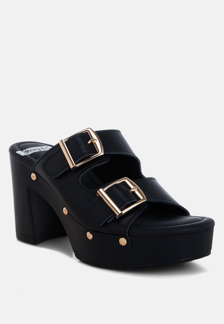 Kenna Dual Buckle Strap Sandals - Tigbul's Variety Fashion Shop
