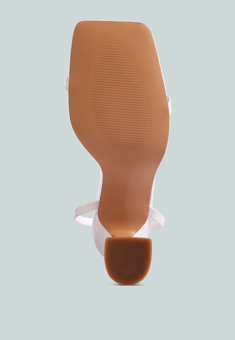 Lewk Strappy Tie Up Spool Heel Sandals - Tigbul's Variety Fashion Shop
