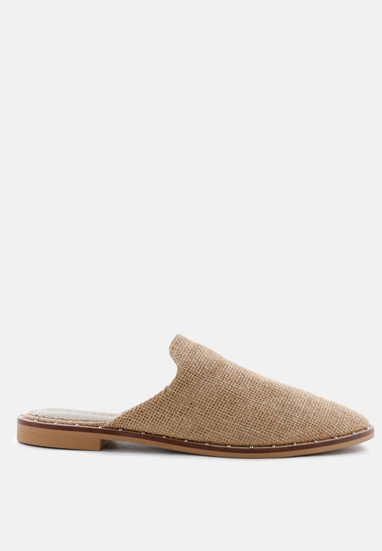 Lia Handcrafted Canvas Mules - Tigbul's Variety Fashion Shop