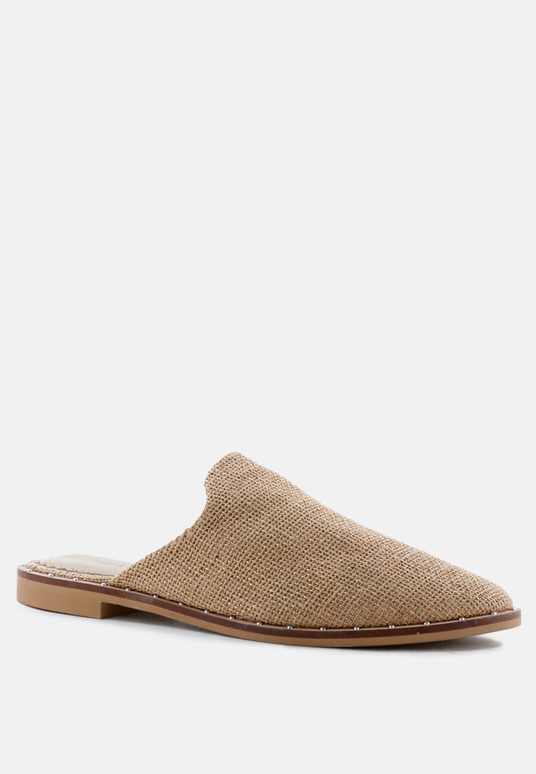 Lia Handcrafted Canvas Mules - Tigbul's Variety Fashion Shop