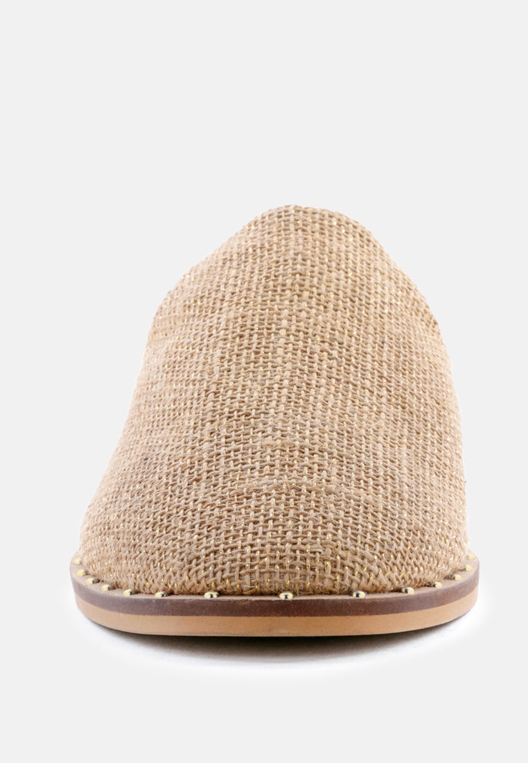 Lia Handcrafted Canvas Mules - Tigbul's Variety Fashion Shop