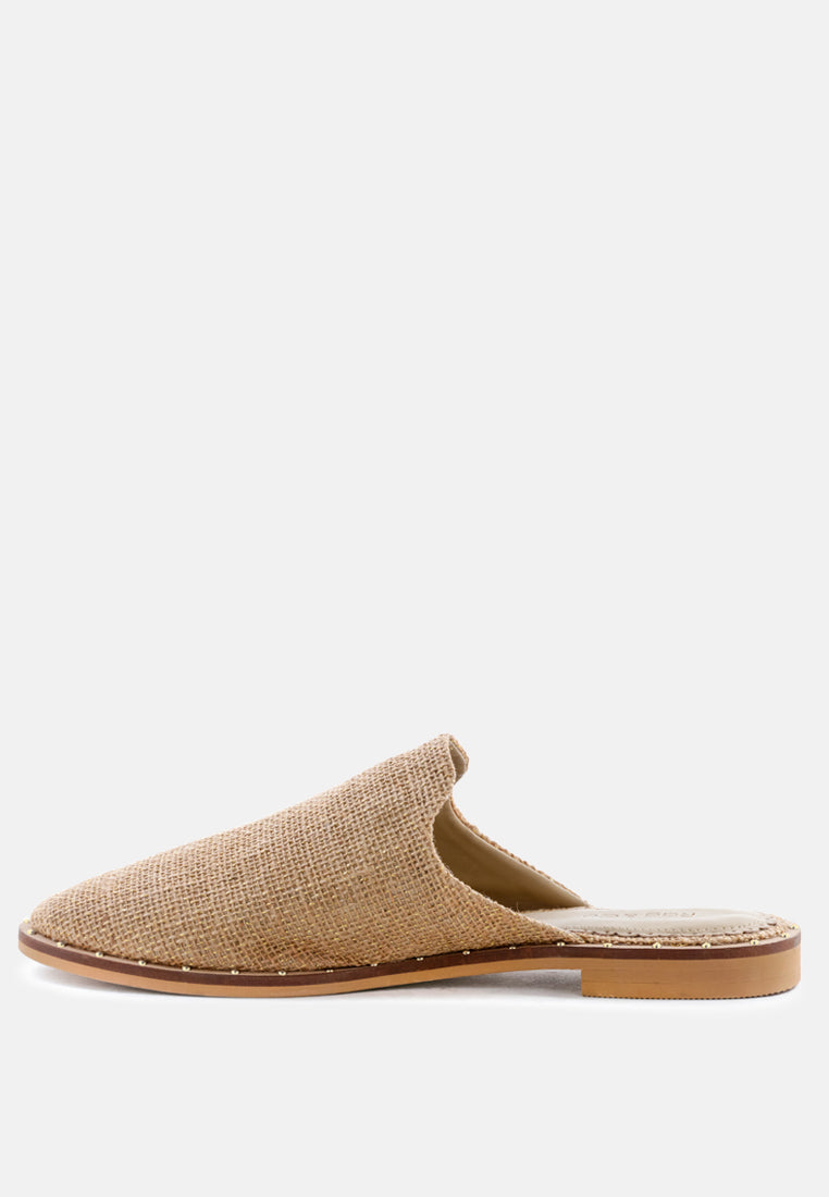 Lia Handcrafted Canvas Mules - Tigbul's Variety Fashion Shop