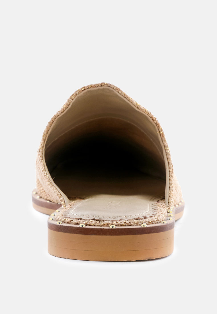 Lia Handcrafted Canvas Mules - Tigbul's Variety Fashion Shop