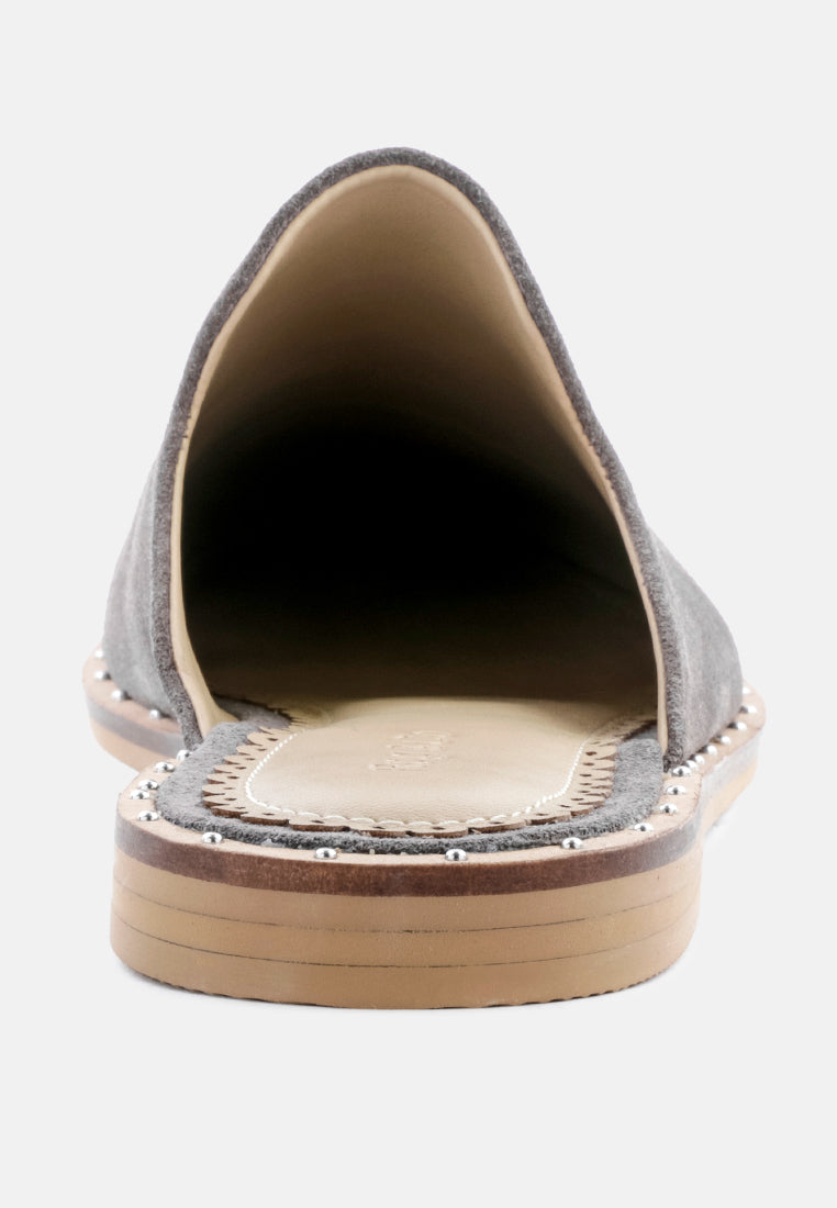 Lia Handcrafted Canvas Mules - Tigbul's Variety Fashion Shop