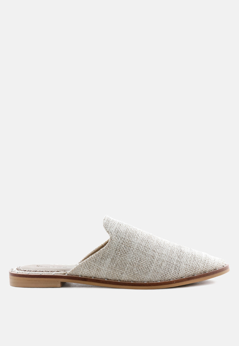 Lia Handcrafted Canvas Mules - Tigbul's Variety Fashion Shop