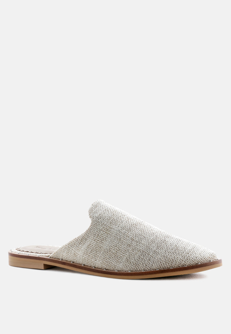 Lia Handcrafted Canvas Mules - Tigbul's Variety Fashion Shop