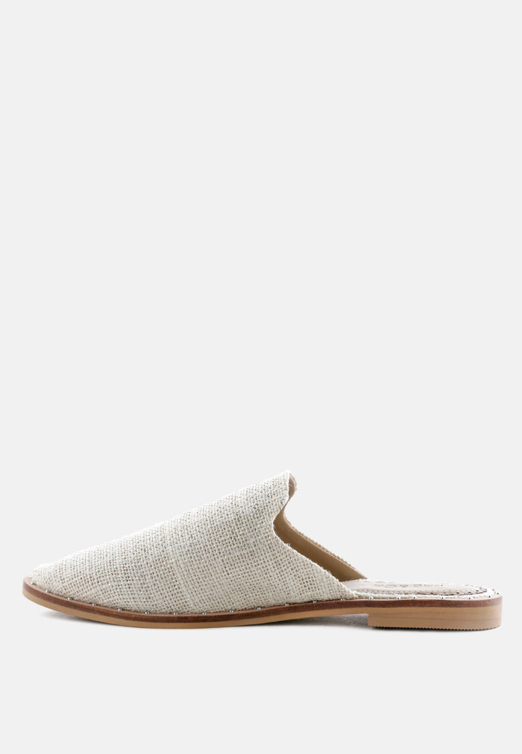 Lia Handcrafted Canvas Mules - Tigbul's Variety Fashion Shop