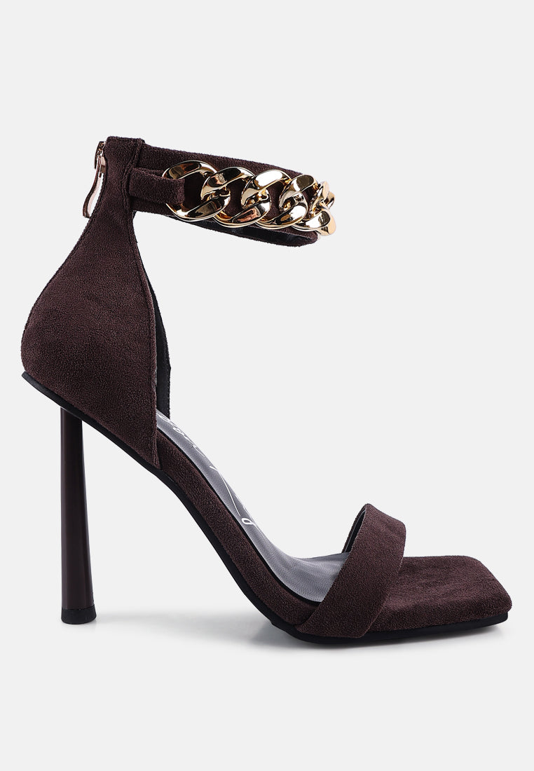 Last Sip Micro Suede High Heel Sandals - Tigbul's Variety Fashion Shop