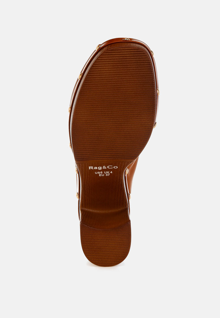 Lyrac Recycled Leather Platform Clogs - Tigbul's Variety Fashion Shop