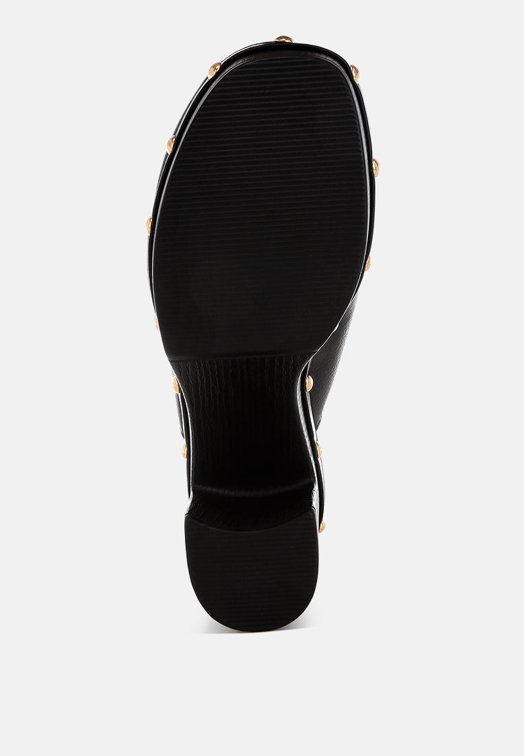 Lyrac Recycled Leather Platform Clogs - Tigbul's Variety Fashion Shop