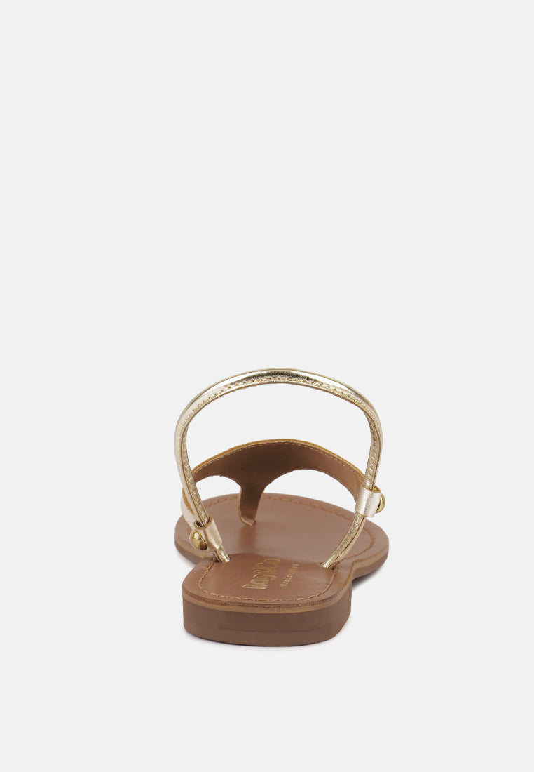 Madeline Flat Thong Sandals - Tigbul's Variety Fashion Shop