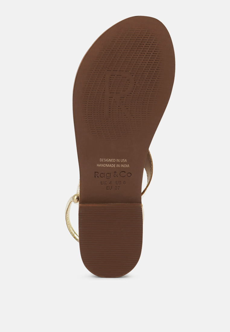 Madeline Flat Thong Sandals - Tigbul's Variety Fashion Shop
