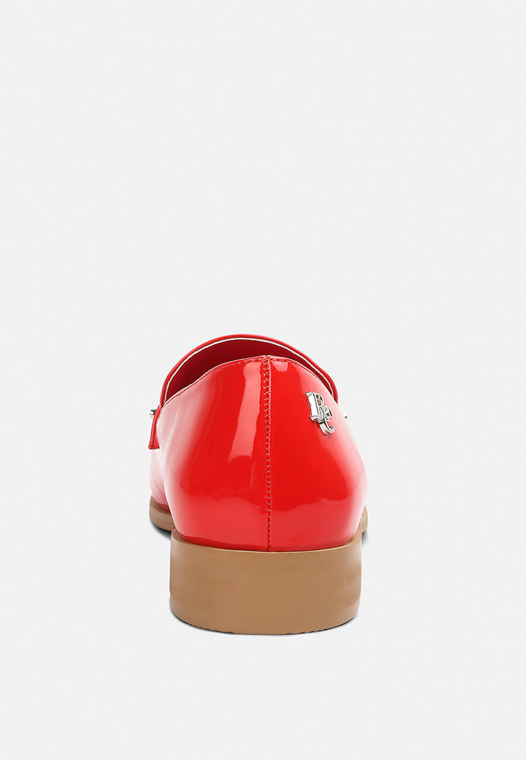 Meanbabe Semicasual Stud Detail Patent Loafers - Tigbul's Variety Fashion Shop