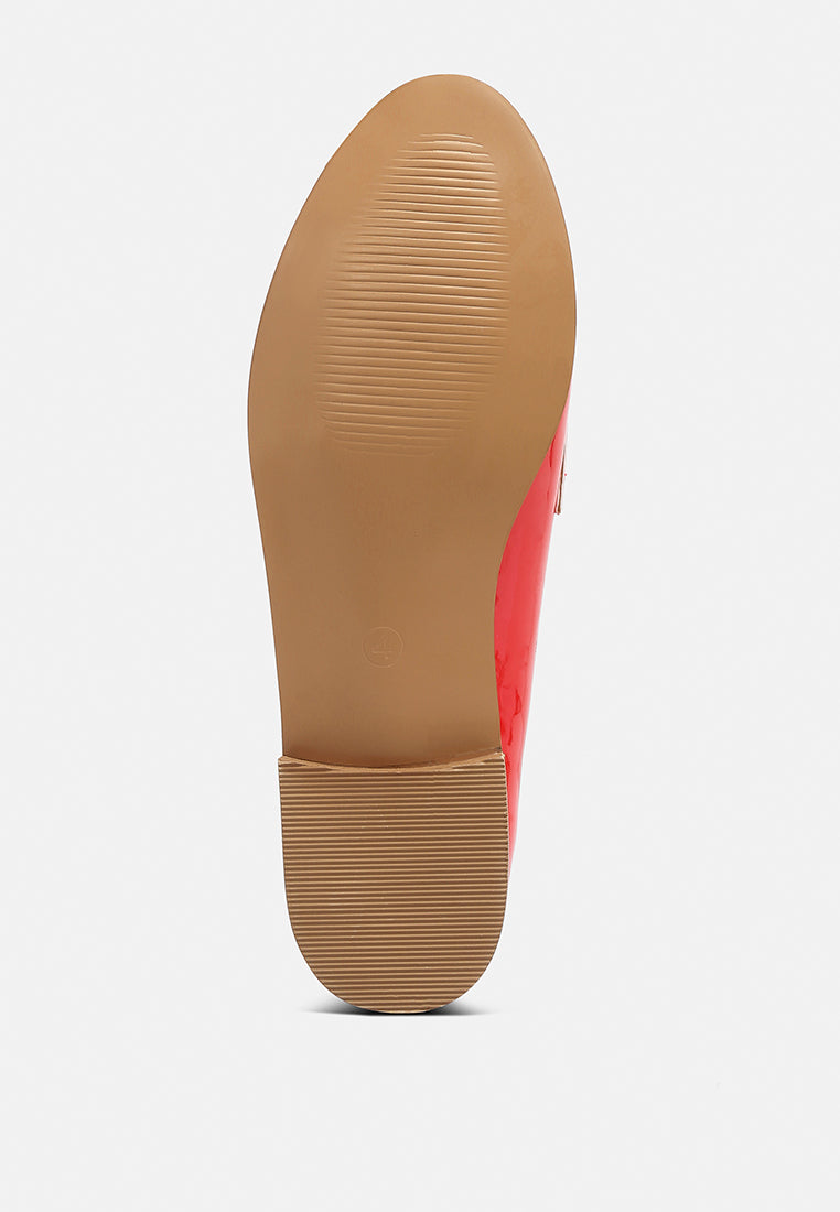 Meanbabe Semicasual Stud Detail Patent Loafers - Tigbul's Variety Fashion Shop