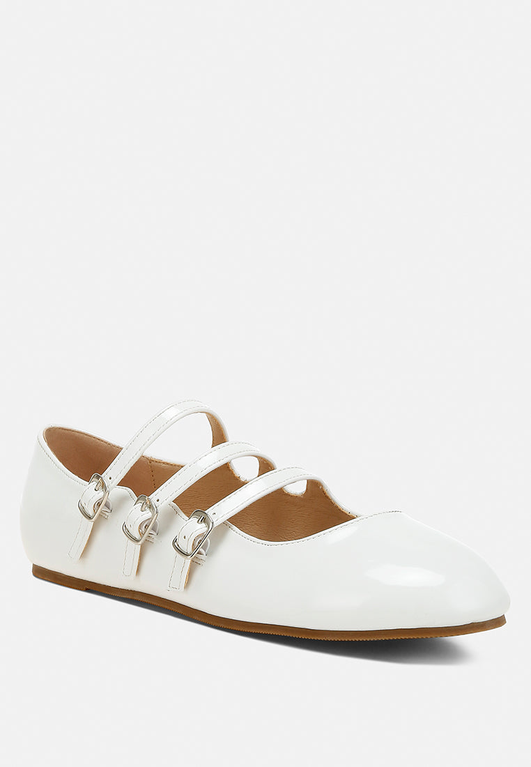 Macarina Triple Strap Mary Jane Ballerinas