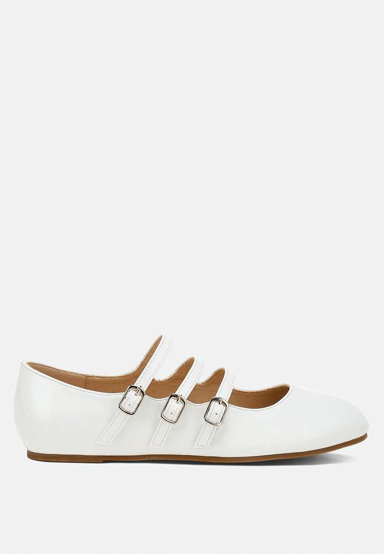 Macarina Triple Strap Mary Jane Ballerinas