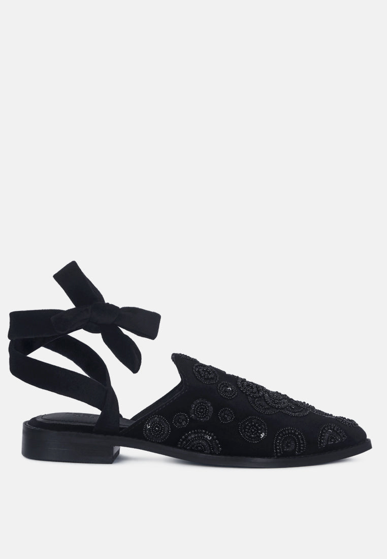 Mande Embroidered Mules - Tigbul's Variety Fashion Shop