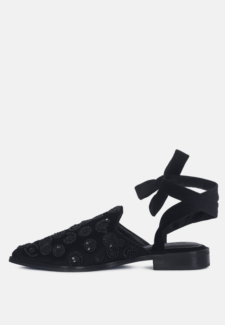 Mande Embroidered Mules - Tigbul's Variety Fashion Shop