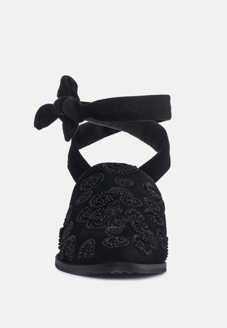 Mande Embroidered Mules - Tigbul's Variety Fashion Shop