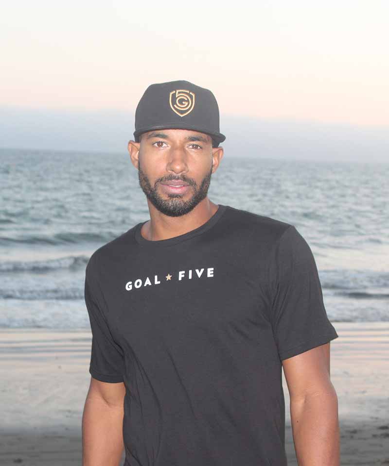 Goal Five Men's Black Cotton T-Shirt - Tigbul's Variety Fashion Shop
