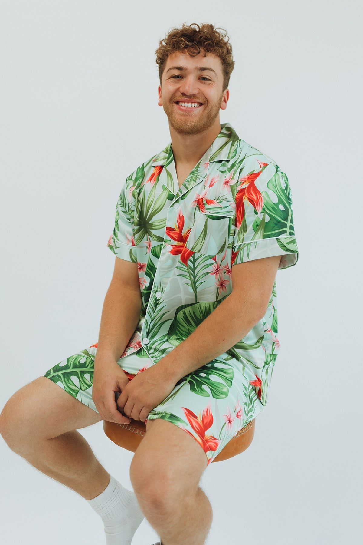 Men's Mint Tropical Pajama set - Tigbul's Variety Fashion Shop