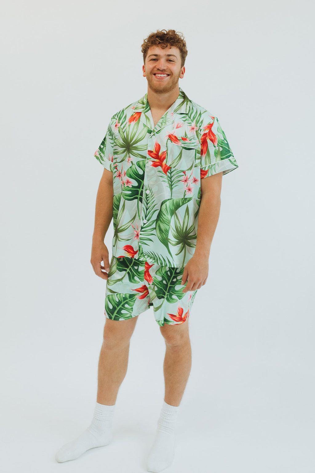 Men's Mint Tropical Pajama set - Tigbul's Variety Fashion Shop