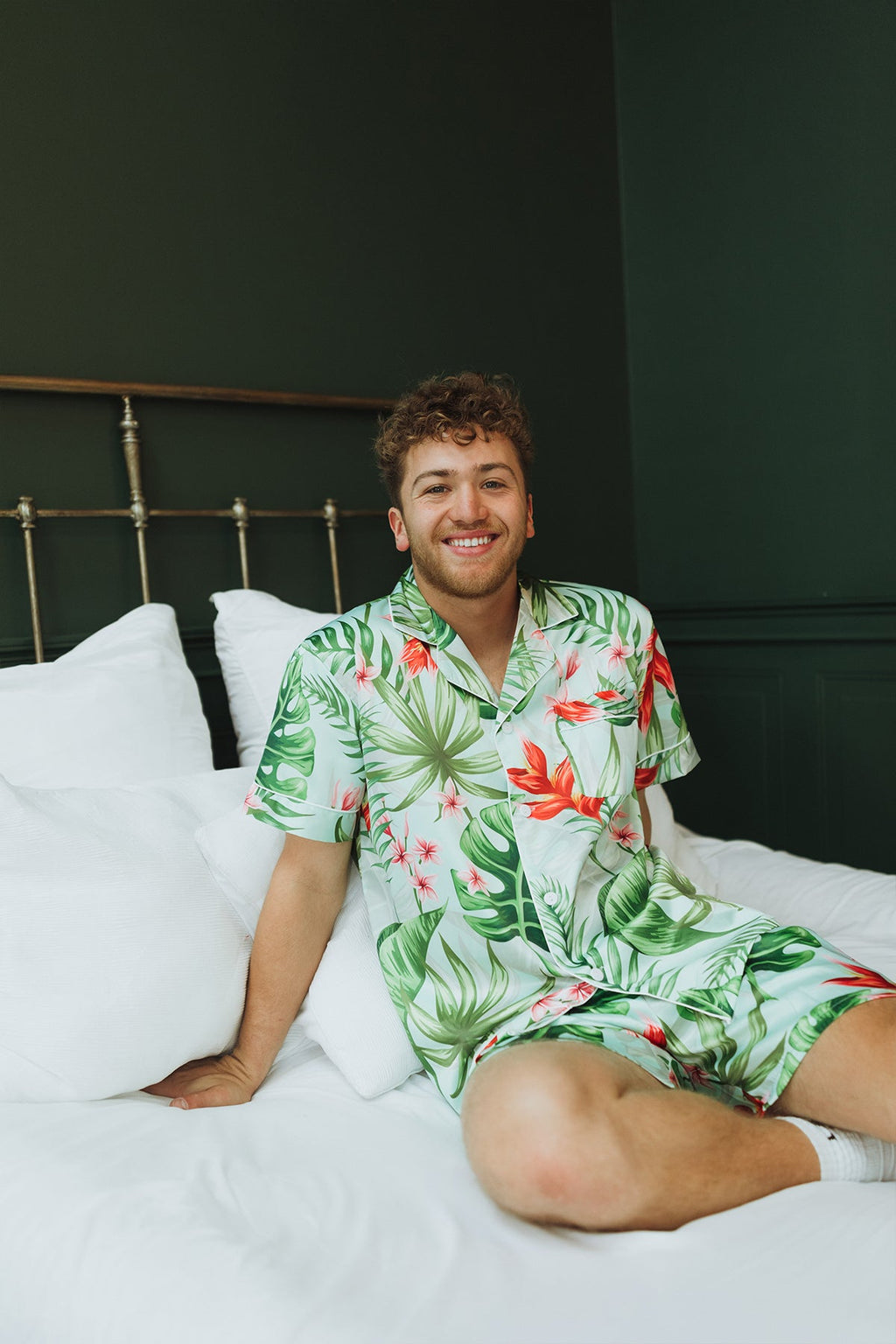 Men's Mint Tropical Pajama set - Tigbul's Variety Fashion Shop