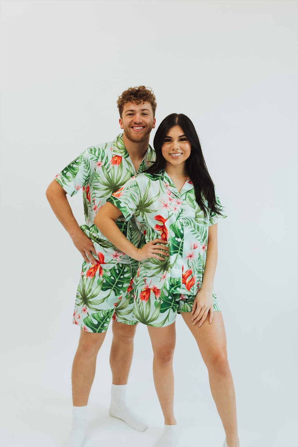Men's Mint Tropical Pajama set - Tigbul's Variety Fashion Shop