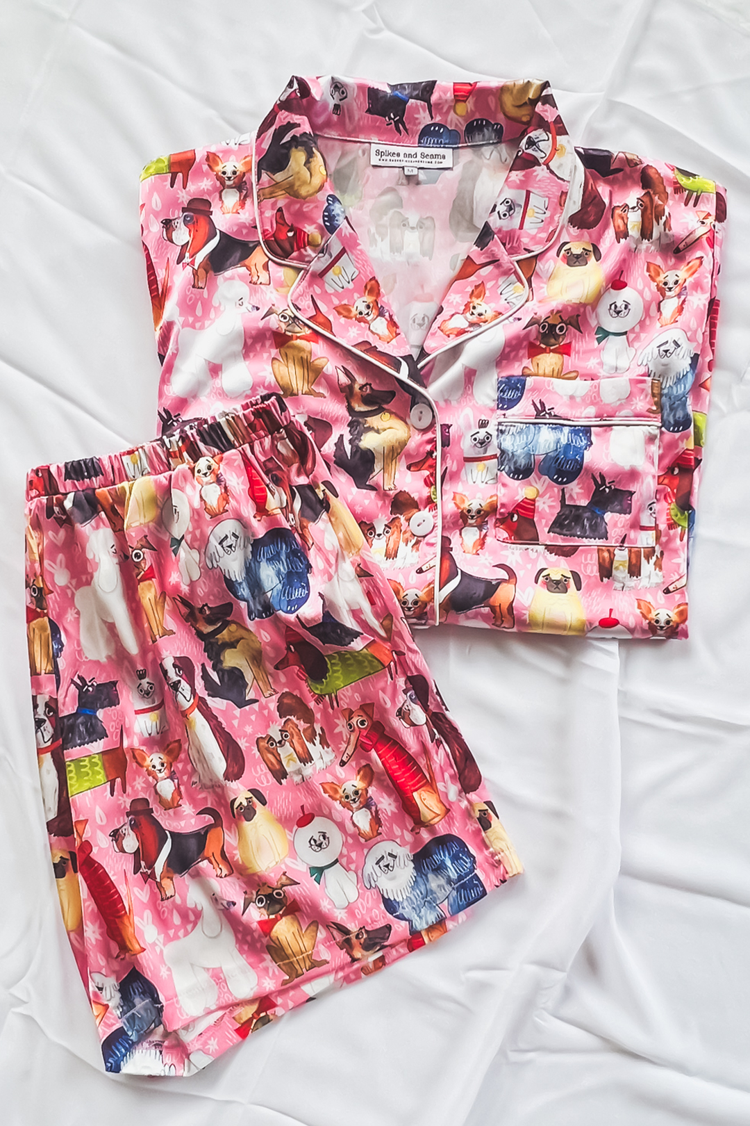 Must Love Dogs Satin Pajamas - Tigbul's Variety Fashion Shop