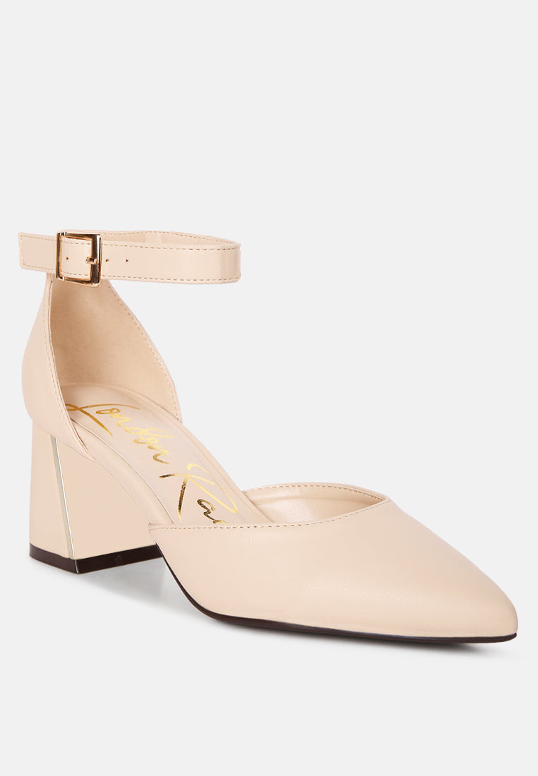 Myla Faux Leather Metallic Sling Heeled Sandals - Tigbul's Variety Fashion Shop