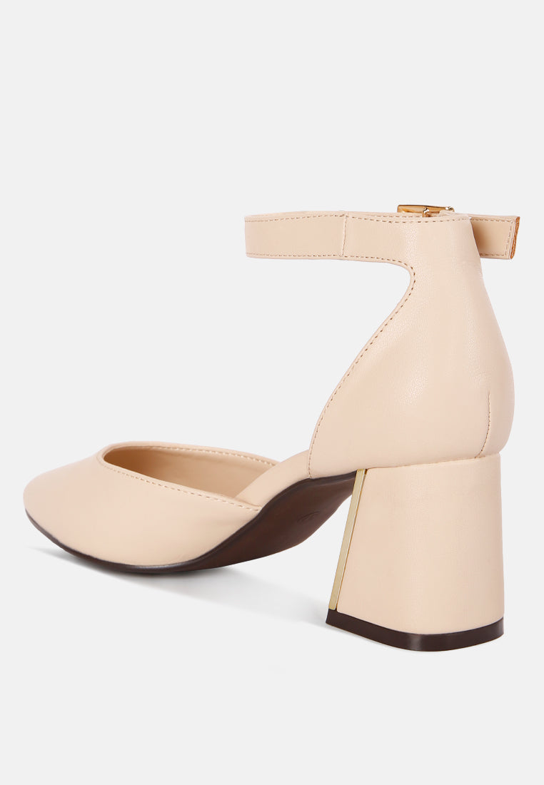 Myla Faux Leather Metallic Sling Heeled Sandals - Tigbul's Variety Fashion Shop