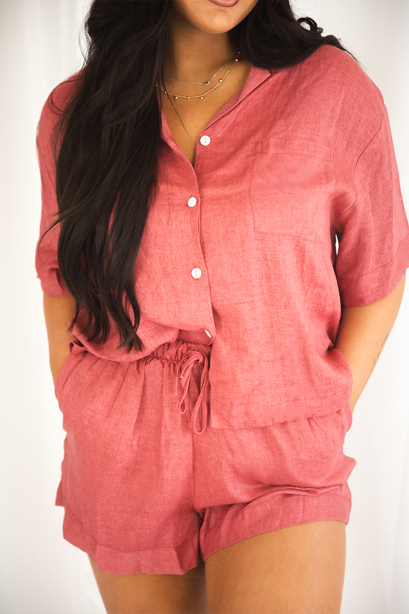 Orchid Linen Matching Set - Tigbul's Variety Fashion Shop