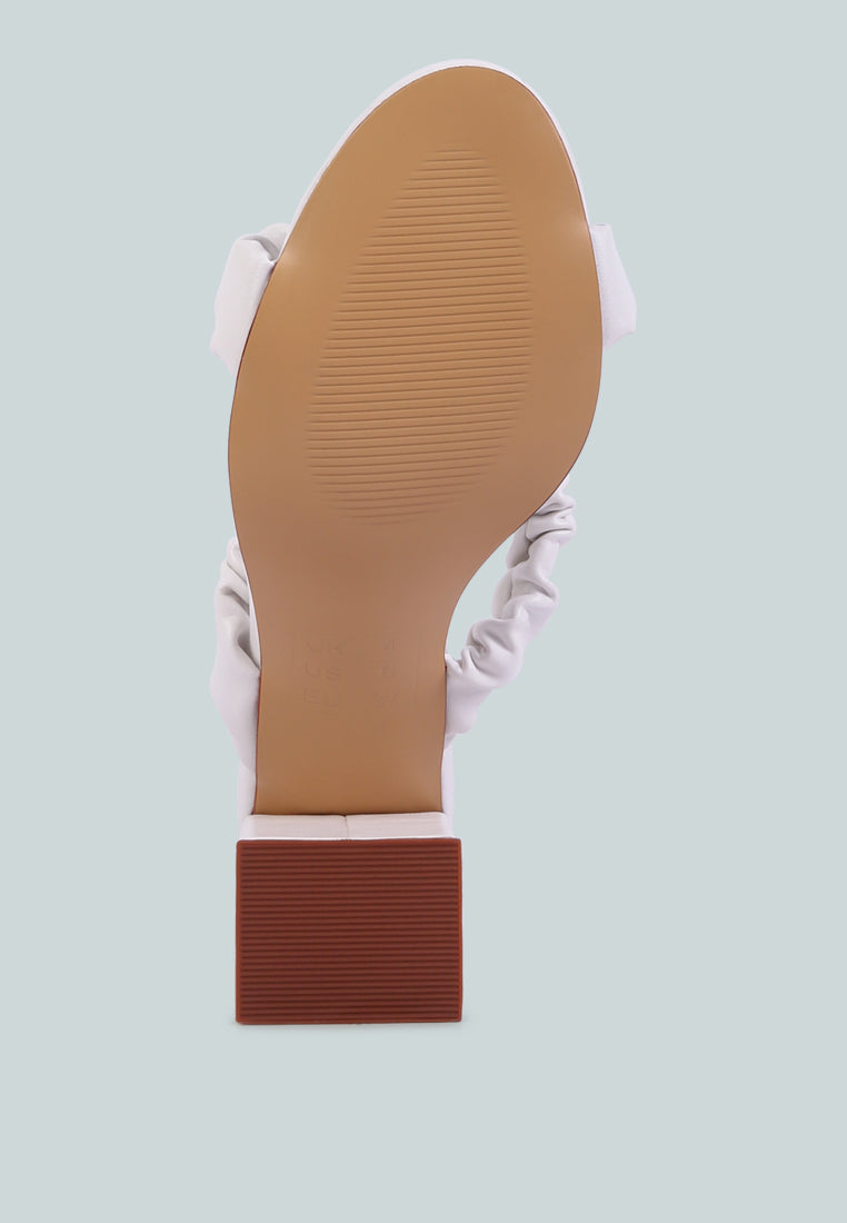 Page 3 Scrunchie Strap Block Sandals - Tigbul's Variety Fashion Shop