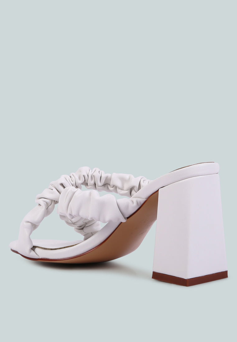 Page 3 Scrunchie Strap Block Sandals - Tigbul's Variety Fashion Shop