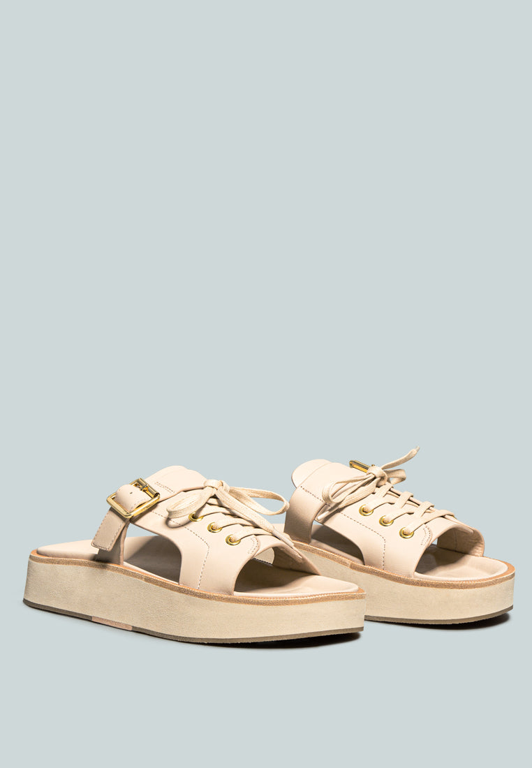 Patton Cut Out Buckled Platform Sandals - Tigbul's Variety Fashion Shop