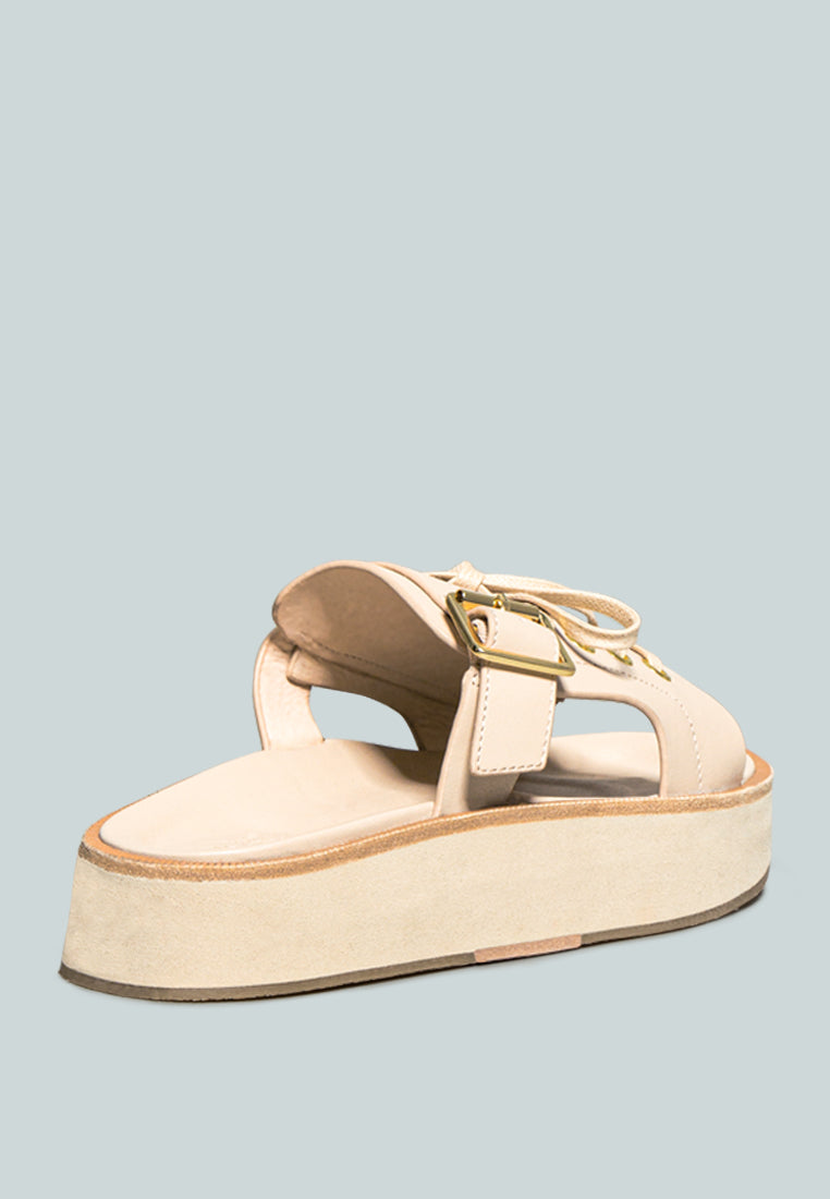 Patton Cut Out Buckled Platform Sandals - Tigbul's Variety Fashion Shop
