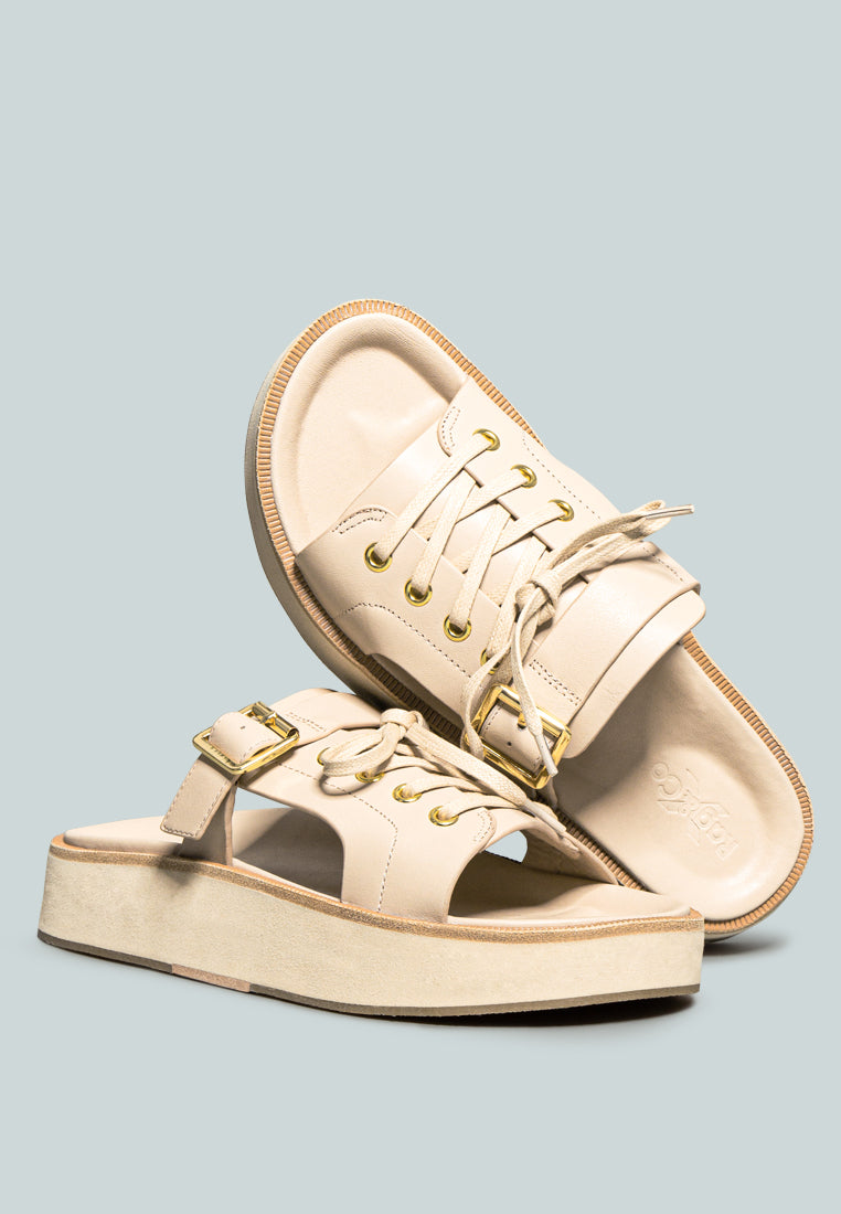 Patton Cut Out Buckled Platform Sandals - Tigbul's Variety Fashion Shop
