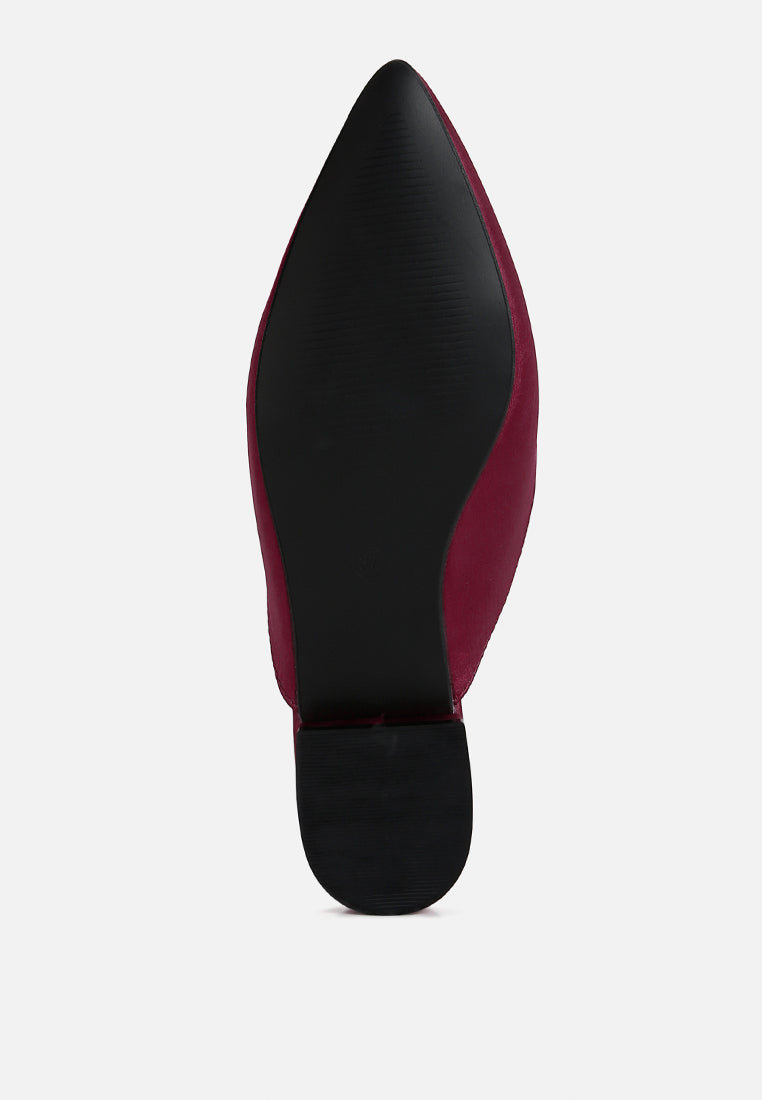 Perrine Diamante Brooch Slip On Mules - Tigbul's Variety Fashion Shop