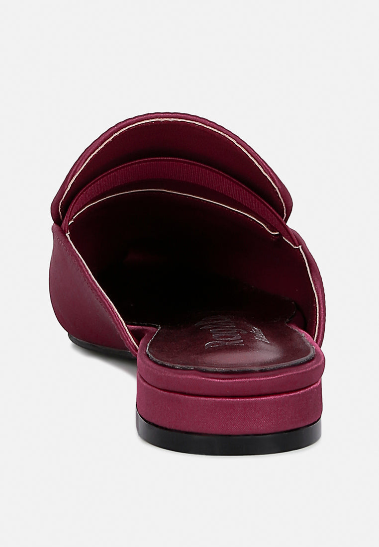 Perrine Diamante Brooch Slip On Mules - Tigbul's Variety Fashion Shop