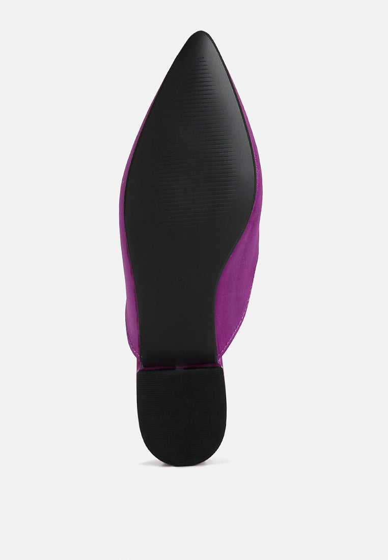 Perrine Diamante Brooch Slip On Mules - Tigbul's Variety Fashion Shop